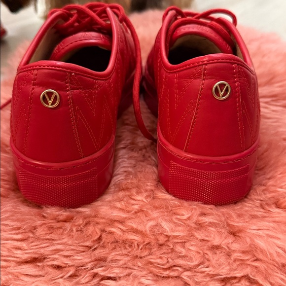 Valentino Vibrant Red Lace-Up Shoes - Picture 4 of 5